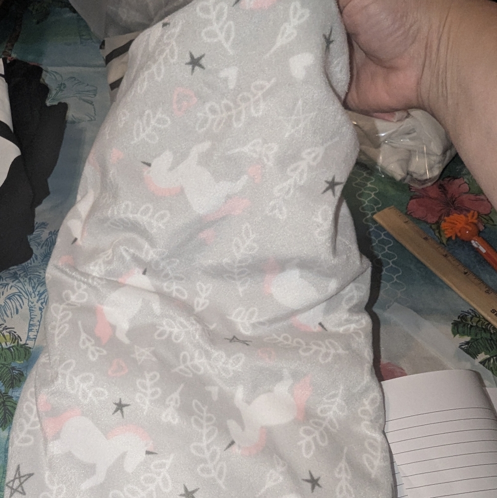 ~Hudson Baby Unicorn Swaddle Wrap 0-3 Months New Without Tags - Picture 5 of 6